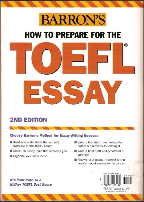 Barron's TOEFL essay ebook | Graduate Studies in US