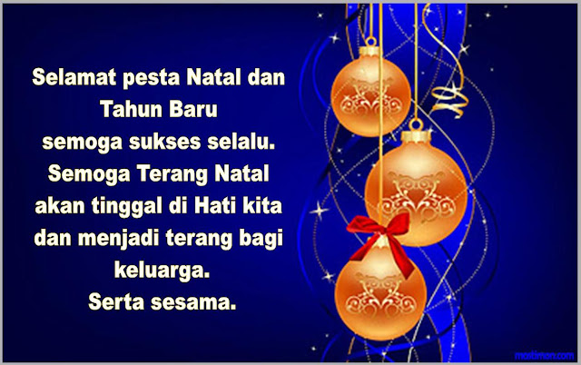 Contoh kartu ucapan selamat Hari Natal dan Tahun Baru 