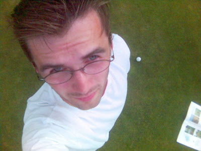 Golfing at Setnesmoa: Getting ready for my putting test