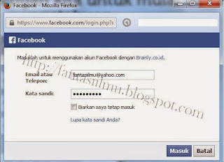 Login Facebook