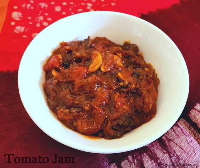 images of  Kalyana Veetu Tomato Jam Recipe / Tomato Sweet Pachadi Recipe / Tomato Jam Recipe / Thakkali Sweet Pachadi Recipe / Tomato Jam for Biryani