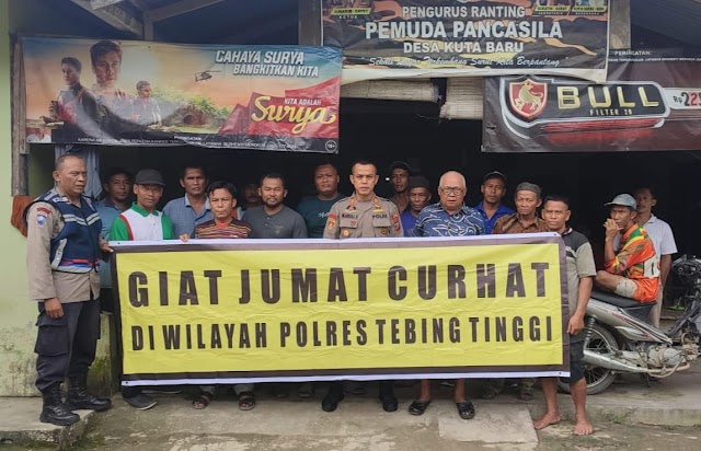 Kapolsek Tebing Tinggi AKP Maruli Tua Simanjorang,S.H Laksanakan Giat Jumat Curhat