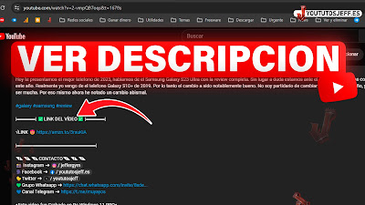 ver descripcion de un video youtube