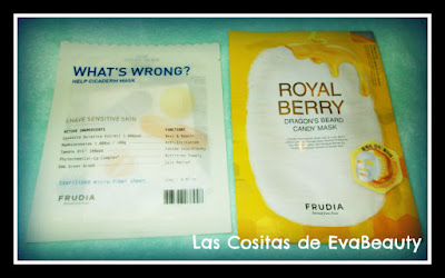 Mascarilla coreana facial tissú frudia cicatrizante y piel sensible y baya real hidratante