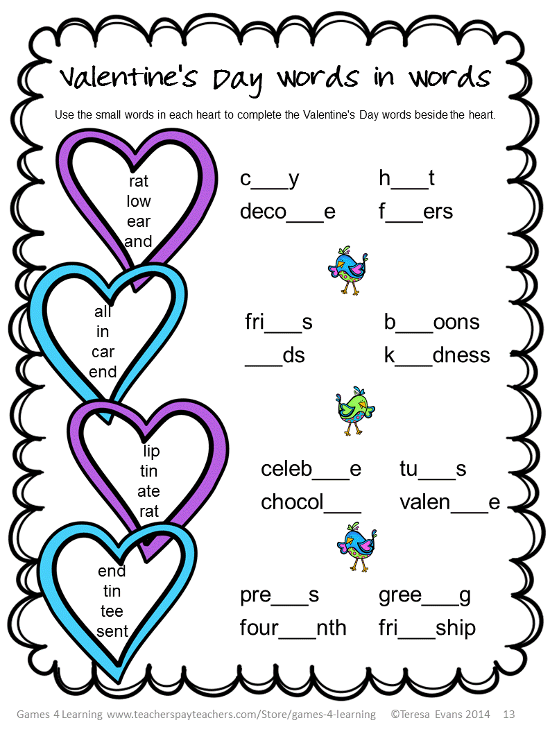 http://www.teacherspayteachers.com/Product/Valentines-Day-Literacy-Puzzles-and-Games-1092235