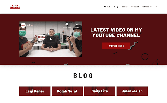 Kevin Anggara dalam Blog Terbaik versi sactiest