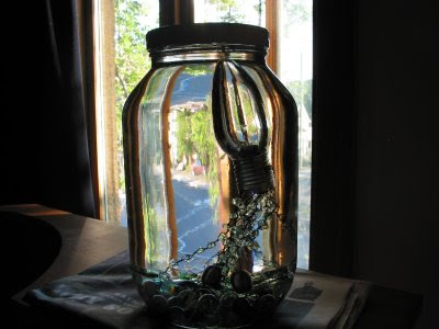 lightbulb squid in jar