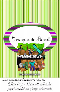 Cumpleaños de Minecraft: Etiquetas para Candy Bar para Imprimir Gratis.