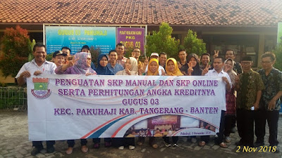 Gugus 03 Pakuhaji gelar Bimtek Aplikasi SKP Online pada Guru PNS