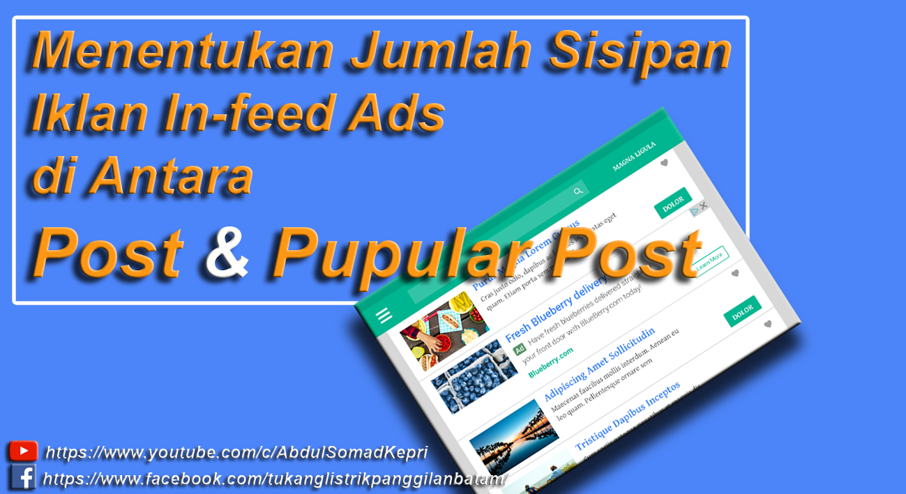 Menentukan Jumlah Iklan Infeed Ads di Antara Post