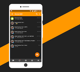 BBM Mod NAF Chat Series Dark Yellow Theme V3.2.5.12 Apk