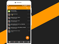 BBM Mod NAF Chat Series Dark Yellow Theme V3.2.5.12 Apk
