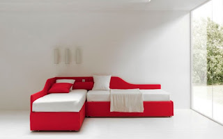 Modern Sleeper Sofas Design Decorate with red color