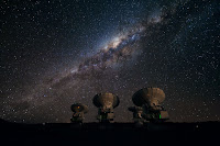 Milky Way Galaxy - ALMA Antennas - Chajnantor