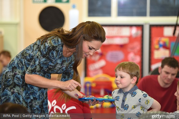 Catherine, Duchess of Cambridge visited Cape Hill Children's Centre on February 18, 2015 in Smethwick, England