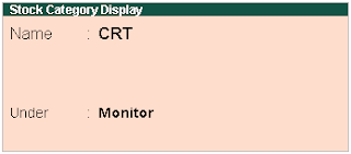 Inventory Masters- Stock Categories Display