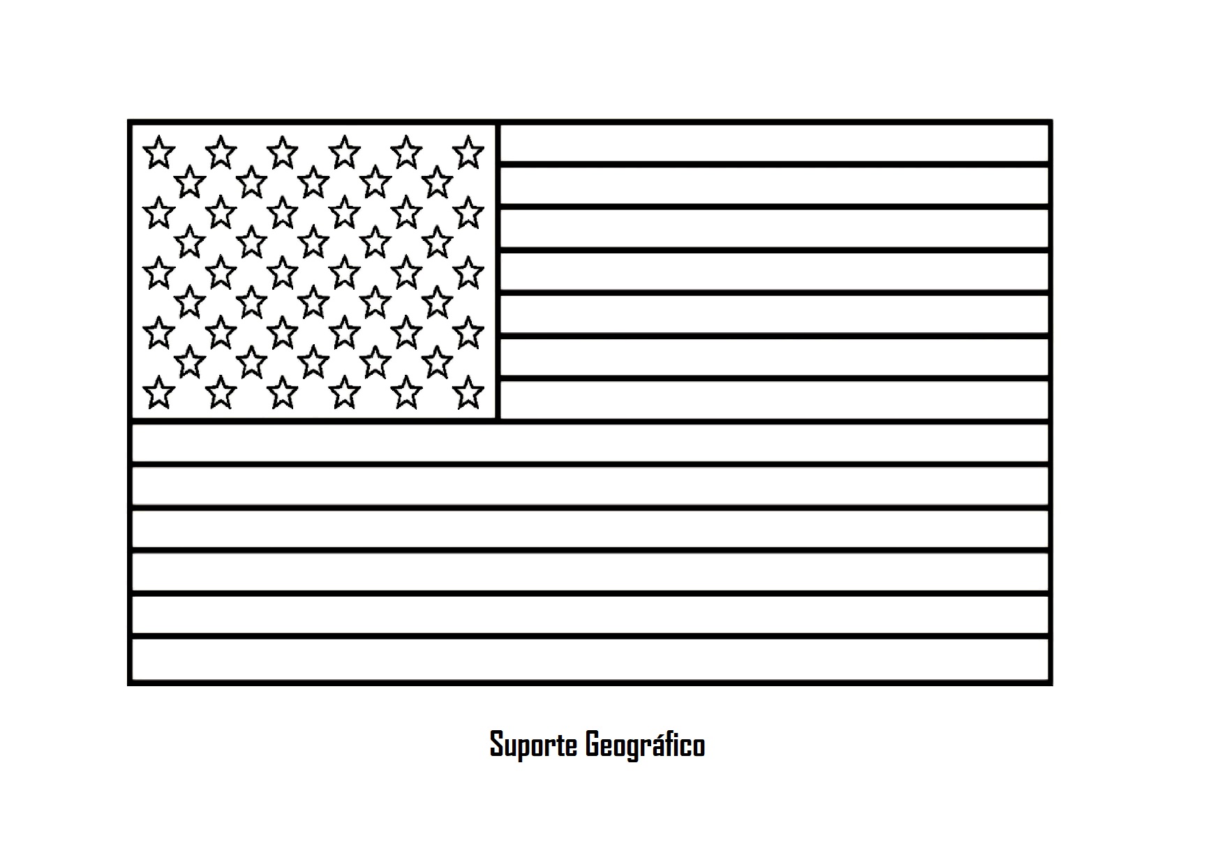 1 Bandeira Dos Estados Unidos Para Colorir Suporte Geografico