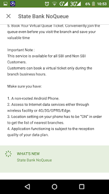 SBI NoQueue Details