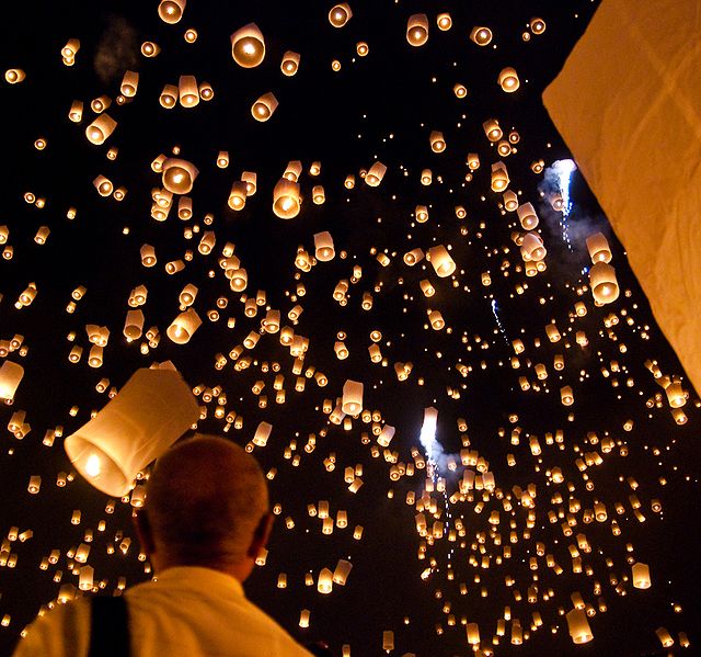  wedding festivities with an aweinspiring display of sky lanterns