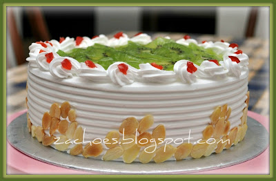 Aku.Zack Cakery: Resepi Kek Kiwi Fresh Cream [dan cara 