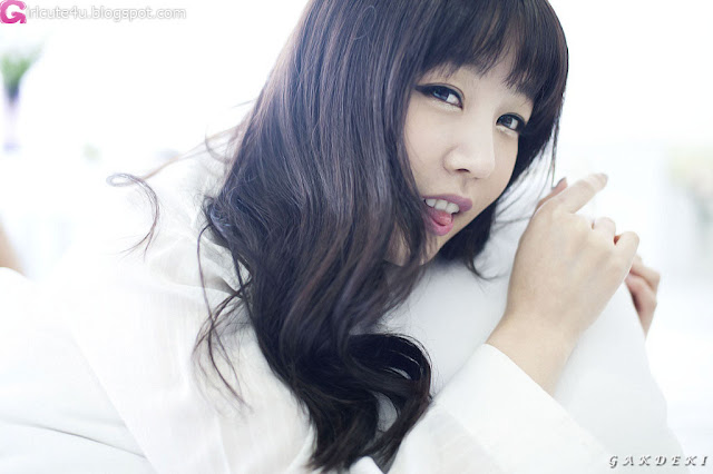 5 Pure White Hong Ji Yeon - very cute asian girl - girlcute4u.blogspot.com