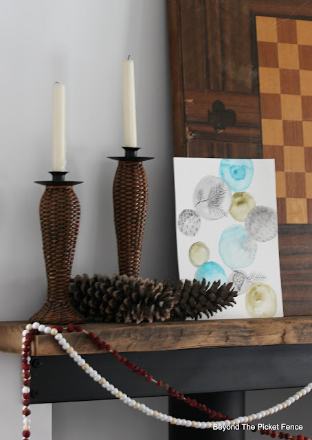 Simple Winter Mantel and Trying New Things