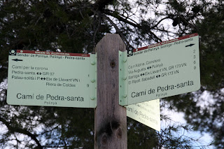 Indicador en el Camino de Pedra-santa