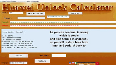 HUAWEI V4 UNLOCK CODE CALCULATOR