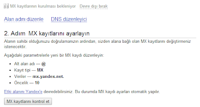 Şirketler ve Kobiler, Yandex'in Kurumlar için Mail Servisinin Detaylı Kurulumu