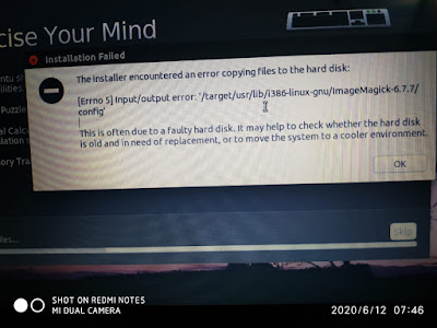 faulty hardisk