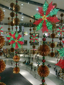 Christmas decorations in Trinoma Mall.