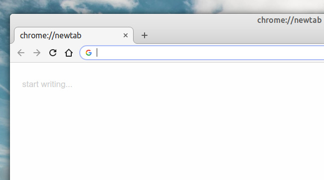 WriteTab Chrome拡張 新しいタブ メモの入力