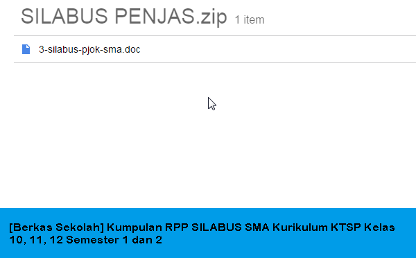 Berkas Sekolah Kumpulan RPP SILABUS SMA Kurikulum KTSP Kelas 10, 11, 12 Semester 1 dan 2 ...