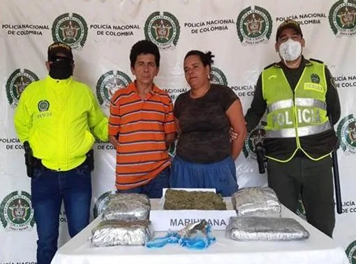 Pareja de jíbaros 'se cayó 'con dos kilos de marihuana en Codazzi