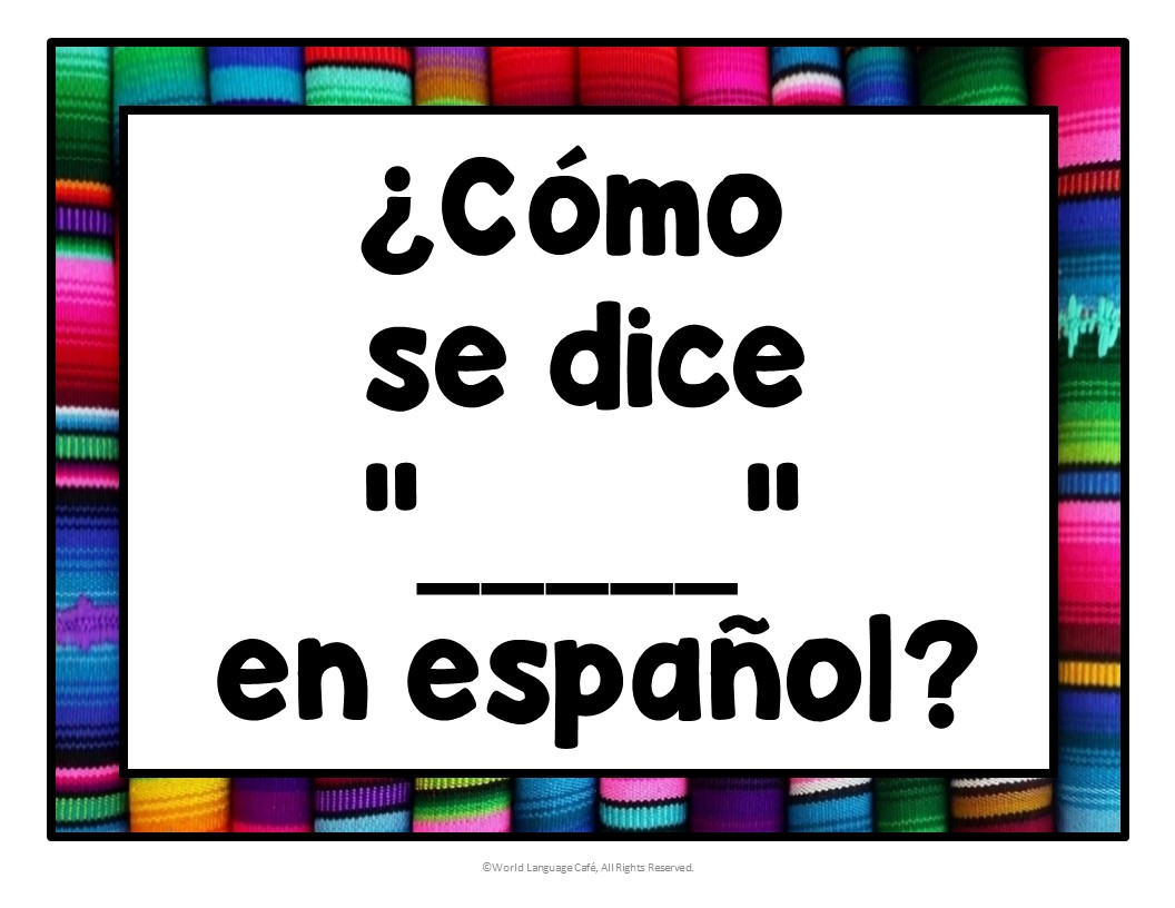 Spanish Speaking Activities For Mondays Secondary Spanish Space