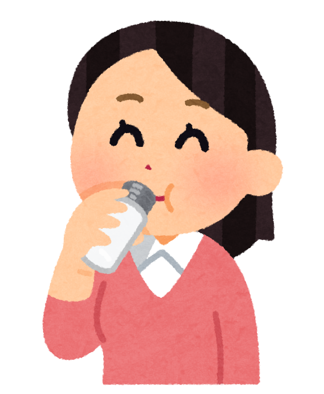 小さい水筒で飲む人のイラスト 女性 かわいいフリー素材集 いらすとや