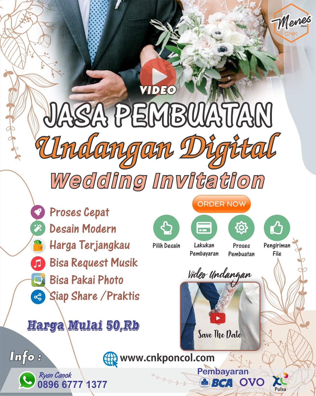  Jasa  Pembuatan Undangan  Digital  Video Pernikahan  Wedding 