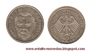 2 marcos alemania Ludwig Erhard