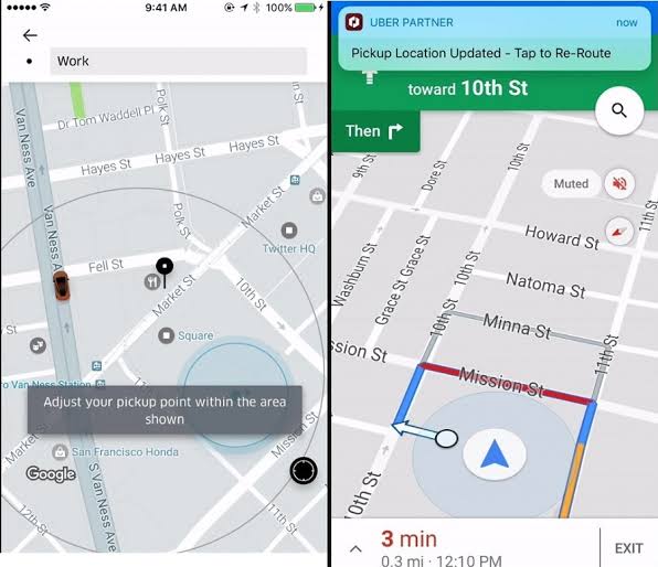 Change uber location