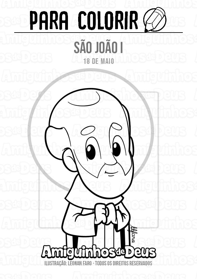 São João I desenho para colorir