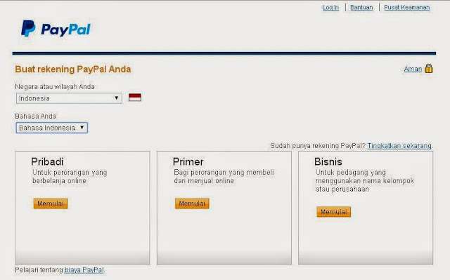 Cara Membuat Rekening Paypal