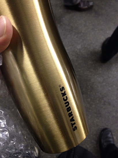 スタバ　ステンレスタンブラー　ゴールド