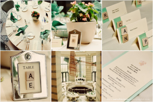 decorar una boda con piezas scrabble