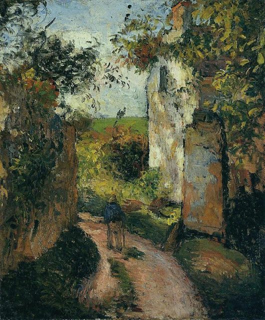 A Peasant in the Lane at the Hermitage, Pontoise, 1876