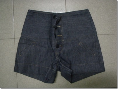 high cut denim shorts