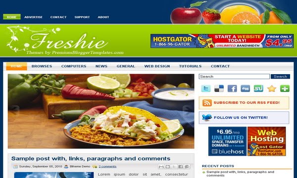 Freshie Blogger Template
