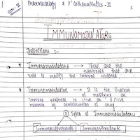 Immunopharmacology:- Hand written notes