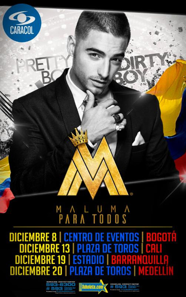 Pretty Boy Dirty Boy Tour Colombia Maluma para todos