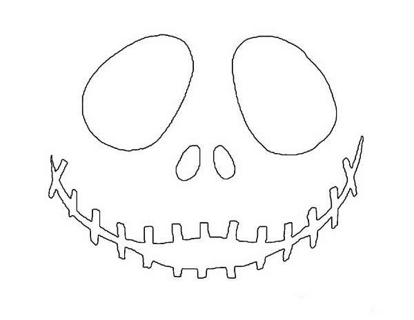 Free printable jack skellington pumpkin carving stencil templates download