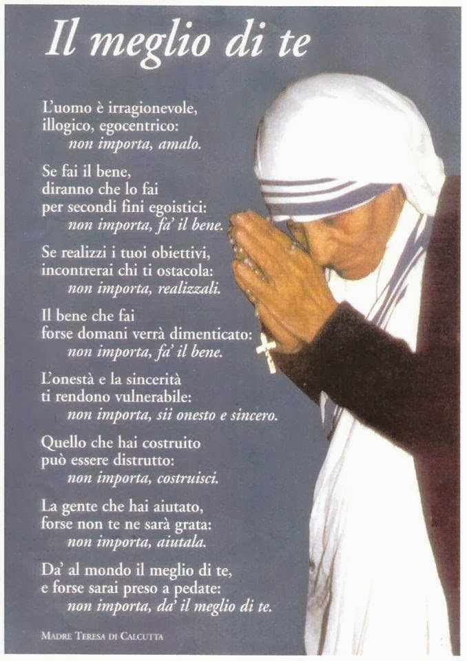 madre teresa di calcutta frasi natale - E' Natale – Madre Teresa di Calcutta Senso della vita